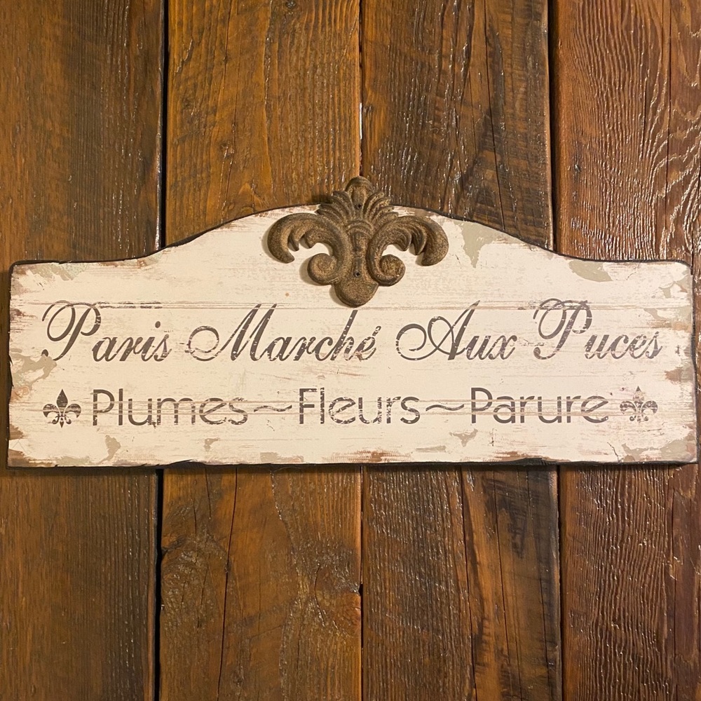 Peacock Park Design Sign- Paris Marché Aux Puces